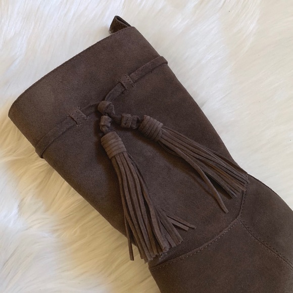Vince Camuto Suede Fermel Slouch Tassel Boots - Picture 3 of 8